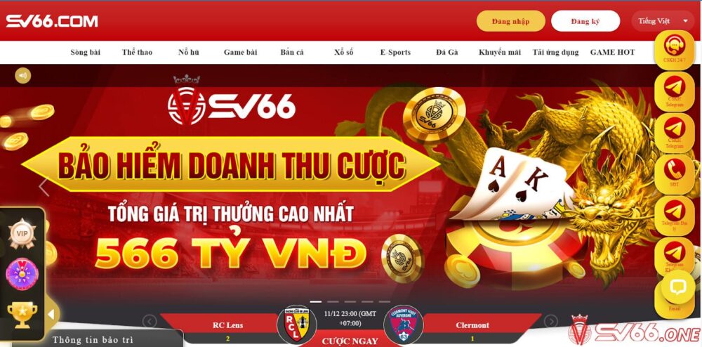 Đăng nhập vào trang chủ SV66